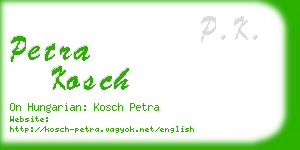 petra kosch business card